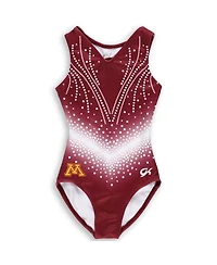 Gk Elite Big Boys and Girls Maroon Minnesota Golden Gophers Replica Leotard