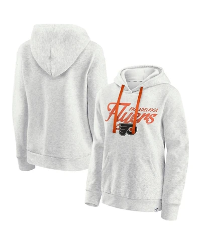 Fanatics Women's Oatmeal Philadelphia Flyers True Classics Quilted Pullover Hoodie