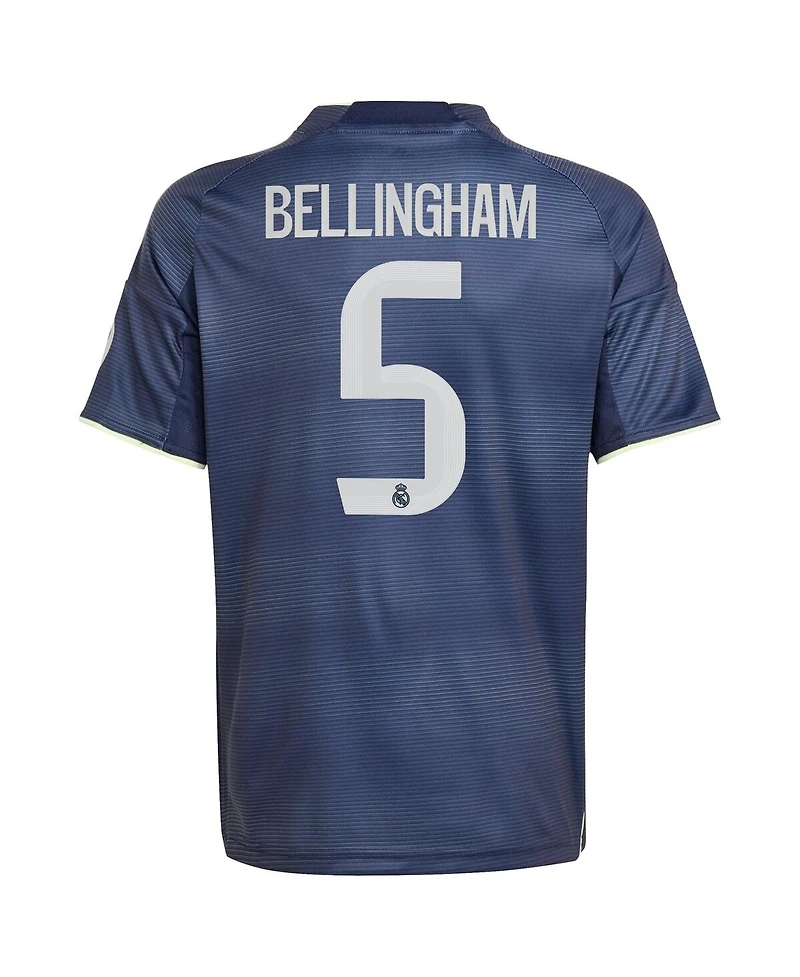 Adidas Big Boys and Girls Jude Bellingham Blue Real Madrid 2025/26 Away Replica Player Jersey