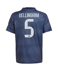 Adidas Big Boys and Girls Jude Bellingham Blue Real Madrid 2025/26 Away Replica Player Jersey