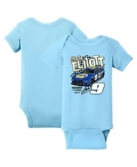Hendrick Motorsports Team Collection Baby Boys and Girls Light Blue Chase Elliott Car Bodysuit