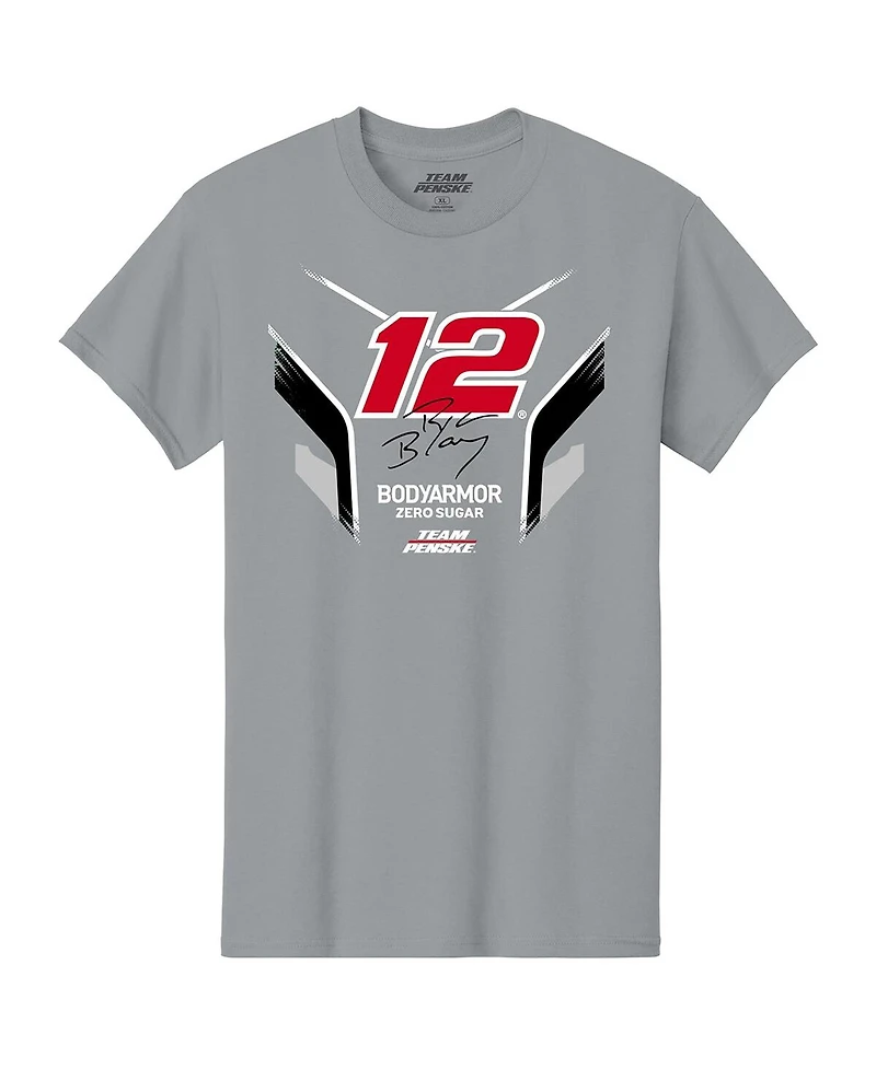Team Penske Men's Gray Ryan Blaney Body Armor Car T-Shirt