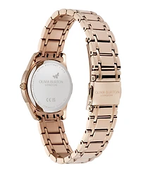 Olivia Burton Women's Egerton Rose Gold Tone Stainless Steel Bracelet Watch, 28mm