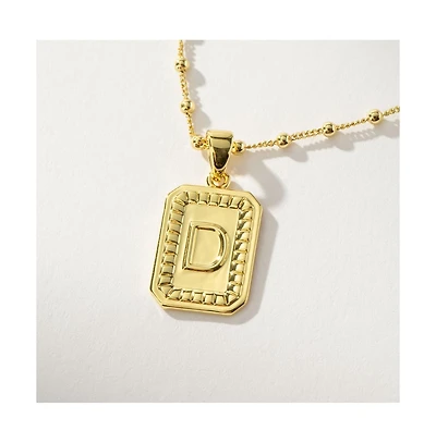 Uncommon James 14k Gold-Plated Sur Initial Necklace