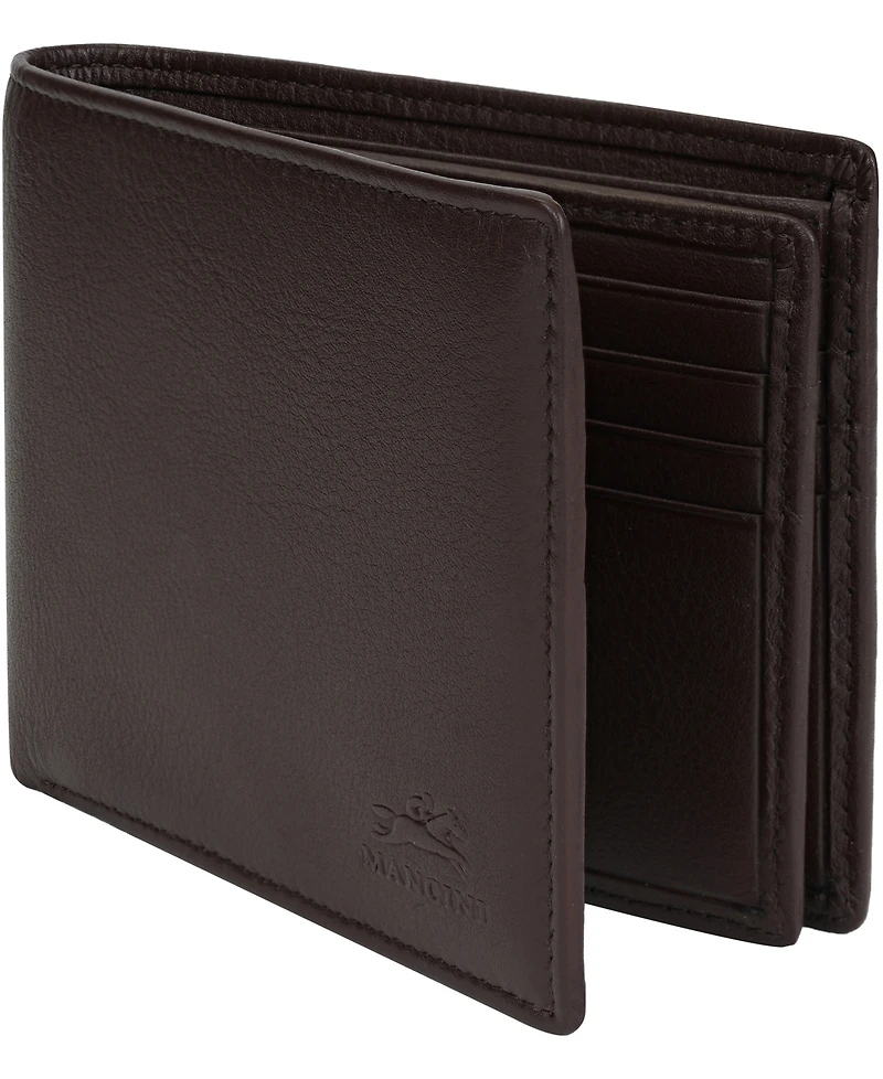 Mancini Men's Sonoma Rfid Secure Center Wing Wallet