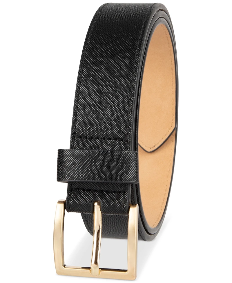 Calvin Klein Geometric Saffiano Dress Belt