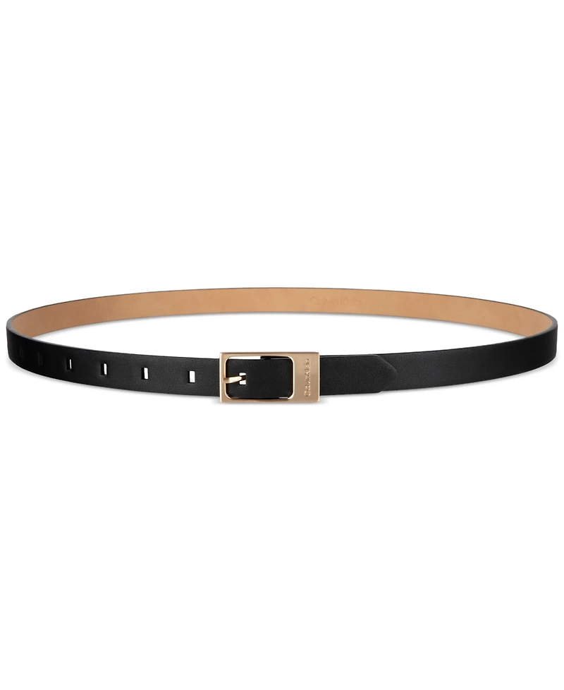 Calvin Klein 2-Pc. Skinny Faux-Leather & Embossed Belt Set