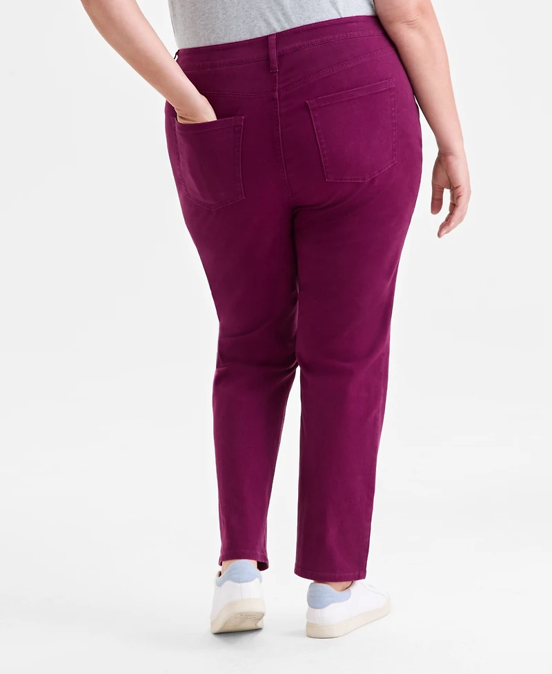 Style & Co Plus High-Rise Straight-Leg Pants, Exclusively at Macy's