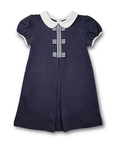 Florence Eiseman Knit Dress With Stripe Ribbon Bows