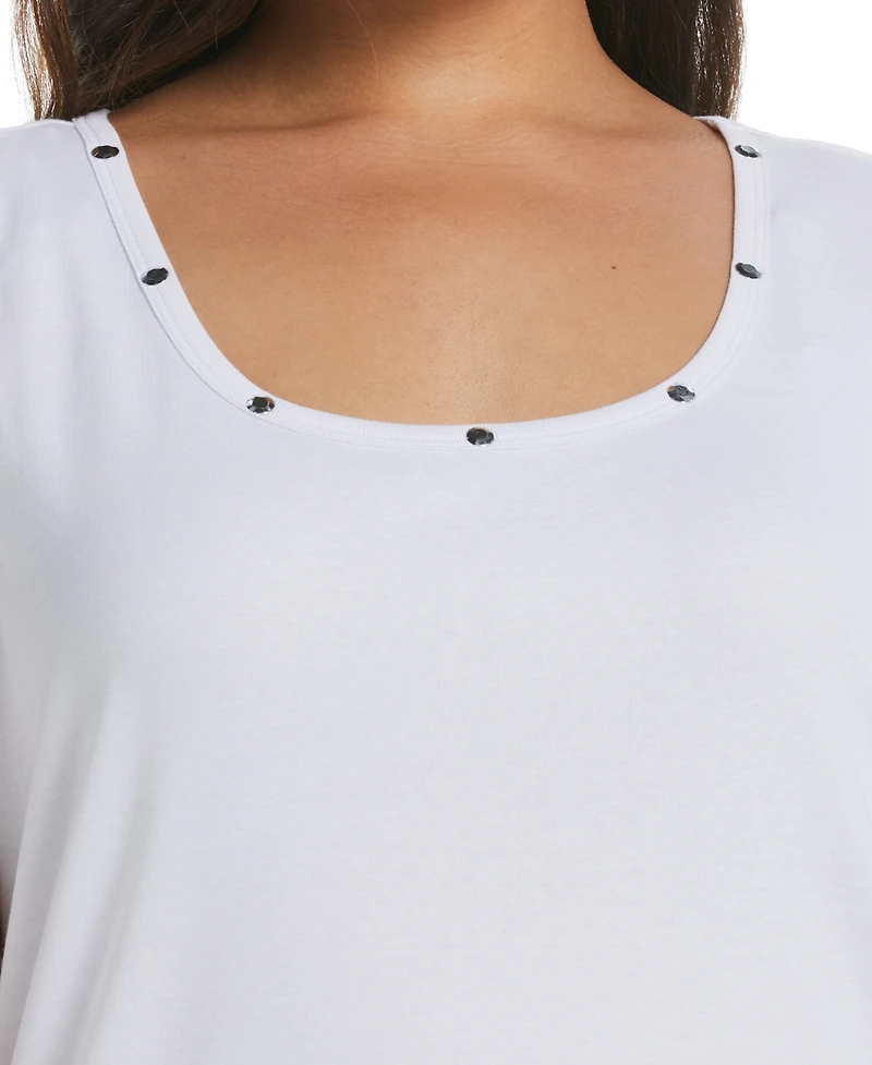 Rafaella Plus Crew Neck Tank Top