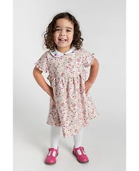 Florence Eiseman Little Girls Floral Dress With Embroidered Collar