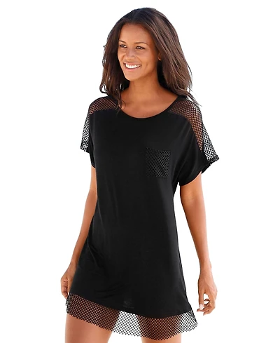 Lascana Women's Mesh Insert Cover up Beach Dress