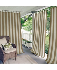 Elrene Home Fashions Highland Stripe Indoor/Outdoor Window Curtain