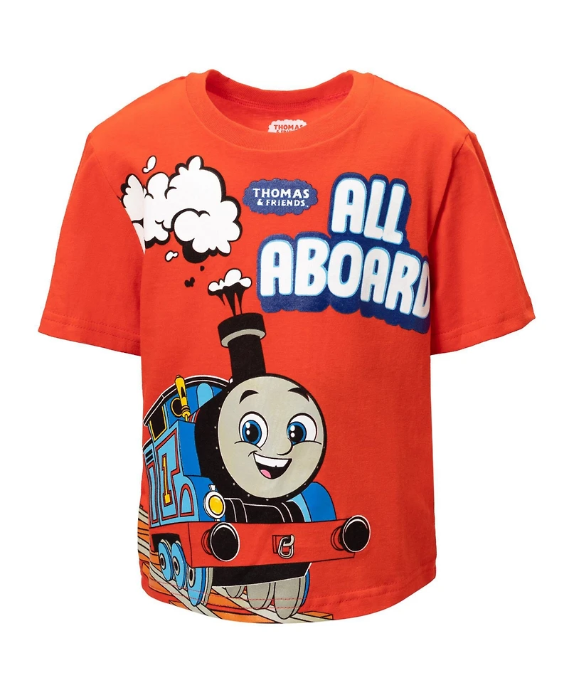 Thomas & Friends Toddler Boys Tank Engine 3 Piece Outfit Set: T-Shirt Top Shorts - Toddler|Child