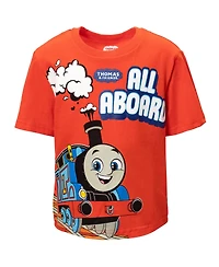Thomas & Friends Toddler Boys Tank Engine 3 Piece Outfit Set: T-Shirt Top Shorts - Toddler|Child