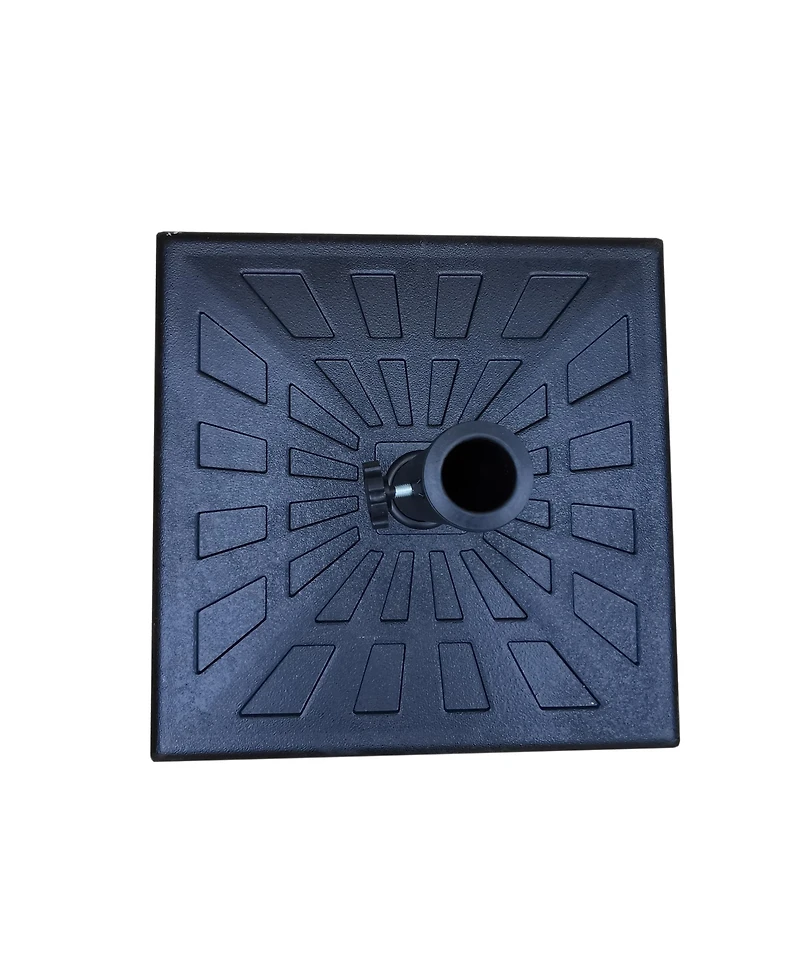 8.8 feet Outdoor Aluminum Patio Umbrellawith 42 Pound Square Resin Umbrella Base