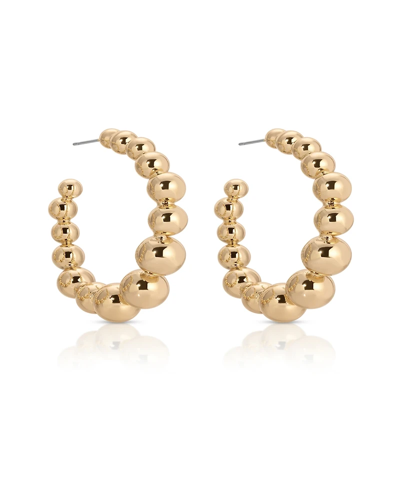 Ettika Bubble Ball Hoops Earrings