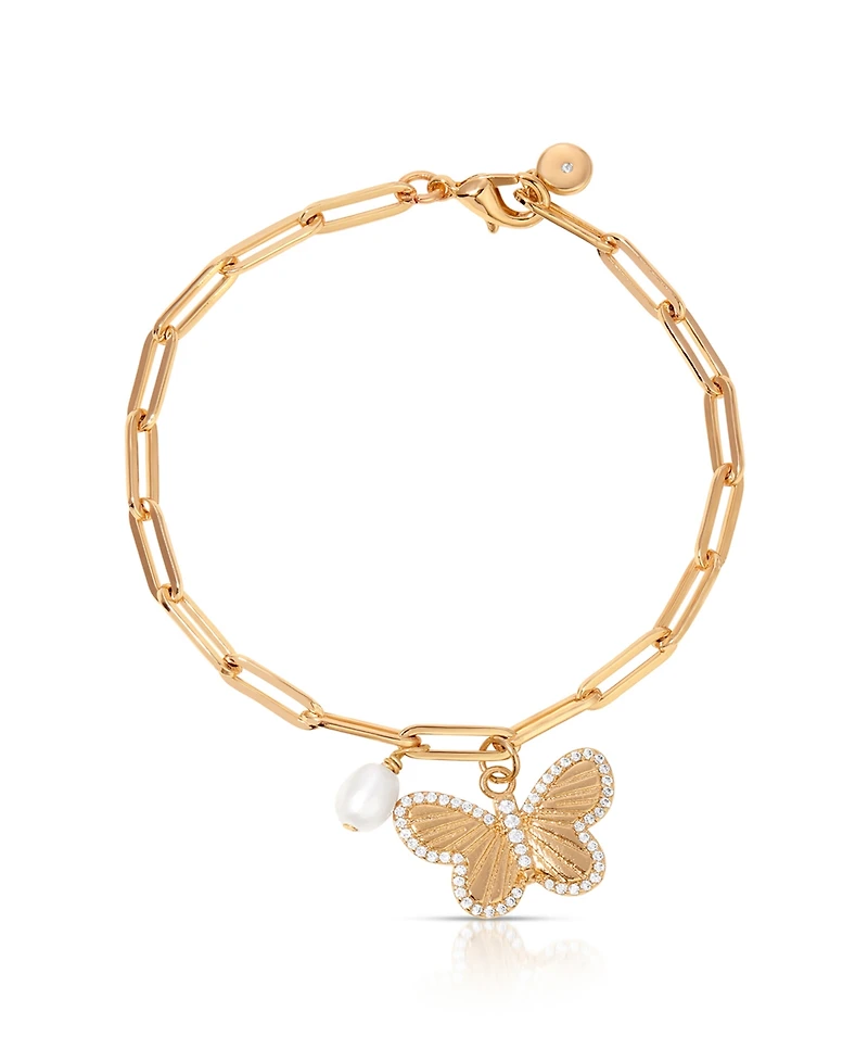 Ettika Butterfly Charm Chain Bracelet Sets