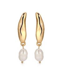 Ettika Liquid Luxe Cultured Pearl Earrings