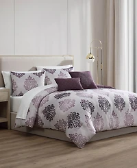Hallmart Collectibles Morado Damask 9-Pc. Comforter Set, California King