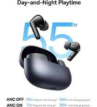 Baseus Bass BP1 Pro Noise Cancelling Wireless Earbuds, Real-Time Adaptive Cancelling, Active Eq, Ldac Hi-Res Sound, 6-Mic Ai Clear Call