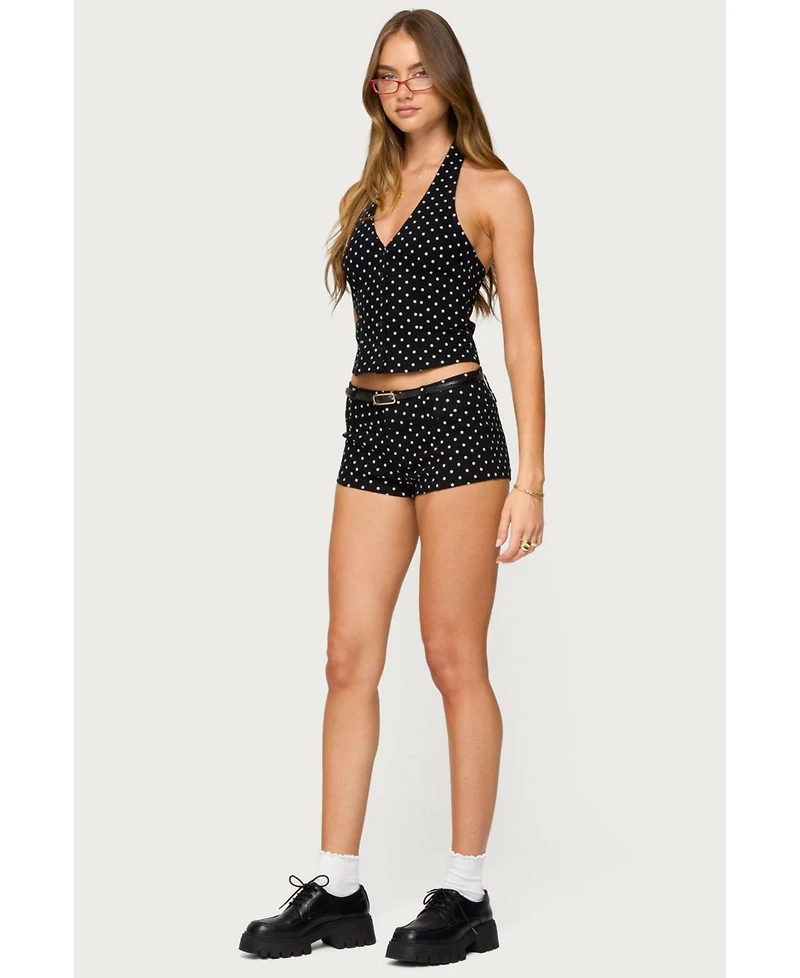 Edikted Women's Twyla Polka Dot Halter Top
