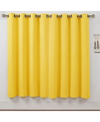 Kate Aurora Set of 2 Thermal Room Darkening Grommet Top Curtains For Small Windows
