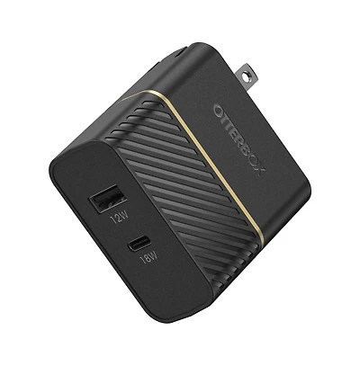 OtterBox Fast Charge Pd Usb C and Usb A Dual Port Wall Charger 30W-Black