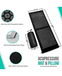 Sorbus 51 Inch Acupressure Mat, Pillow & Carry Bag