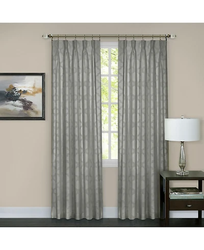 Kate Aurora 2 Pack Windsor Pinch Pleat/Rod Pocket/Back Tab Quatrefoil Window Curtain Panels