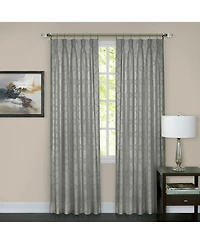 Kate Aurora 2 Pack Windsor Pinch Pleat/Rod Pocket/Back Tab Quatrefoil Window Curtain Panels