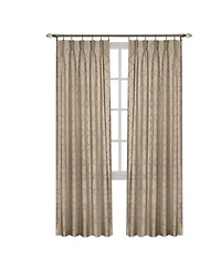 Kate Aurora 2 Pack Windsor Pinch Pleat/Rod Pocket/Back Tab Quatrefoil Window Curtain Panels