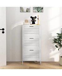 Homcom Modern Shoe Cabinet with 3 Flip Drawers for 6 Pairs,