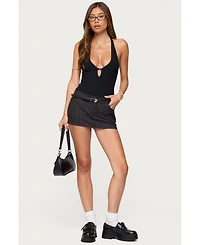 Edikted Women's Alanah Cut Out Ribbed Bodysuit