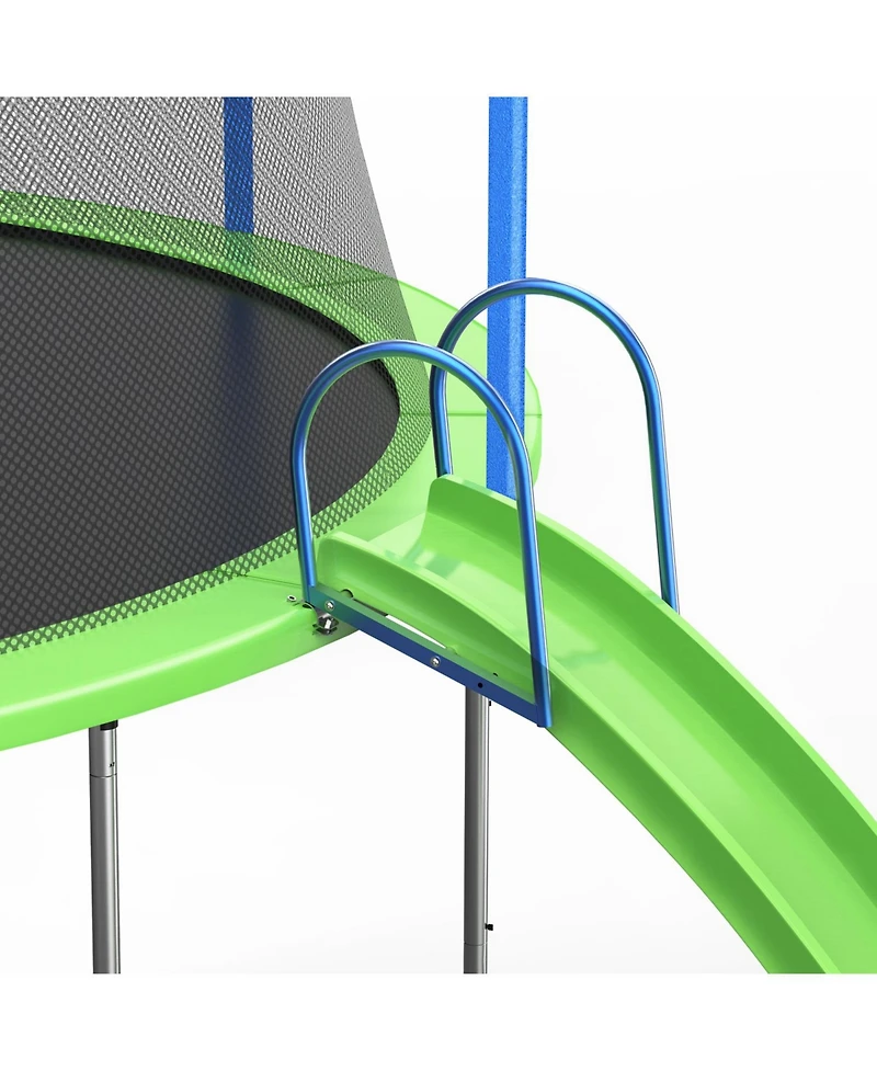 Streamdale Furniture 12FT Trampoline with Slide Swings Basketball Hoop & Net