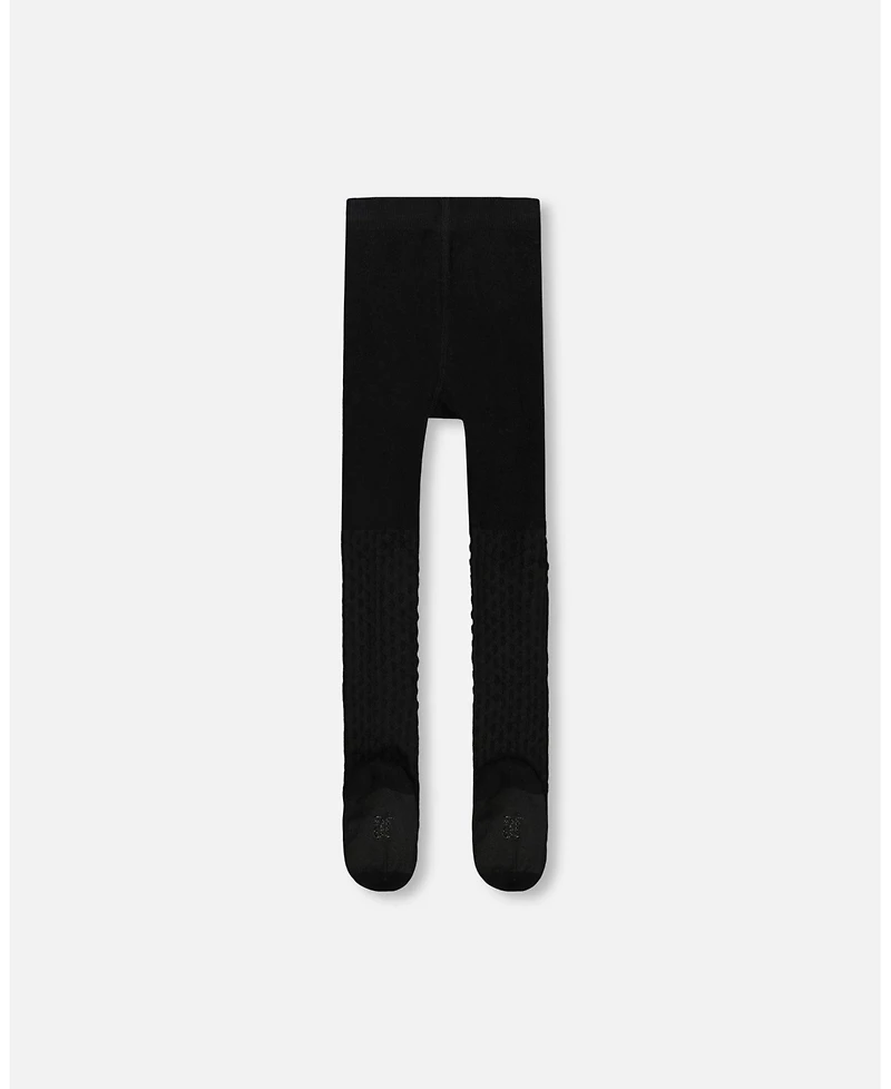 Deux par Girl Knit Tights Black - Toddler|Child