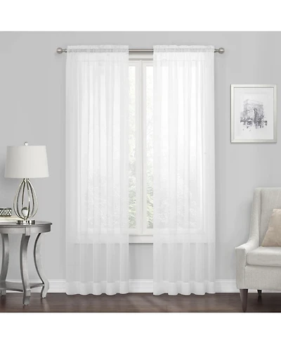 Kate Aurora Living 4-Pack High End Luxe Rod Pocket Sheer Voile Window Curtain Set