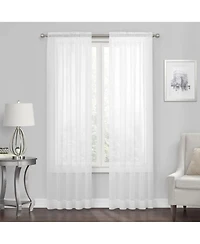 Kate Aurora Living 4-Pack High End Luxe Rod Pocket Sheer Voile Window Curtain Set