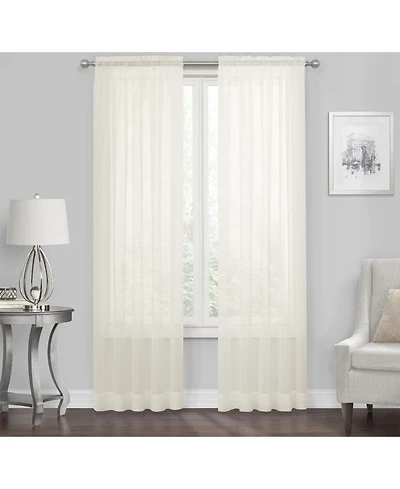 Kate Aurora Living 4-Pack High End Luxe Rod Pocket Sheer Voile Window Curtain Set