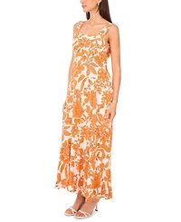 Msk Women's Sleeveless Square-Neck Maxi Dress