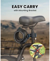 Nakto Bike Lock Cable with Combination,High Security 5-Digit Resettable Combination Bicycle Anti-Theft