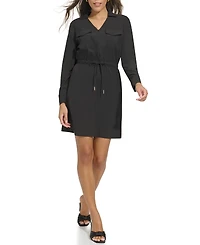 Calvin Klein Women's Collared Long-Sleeve Sheath Dress