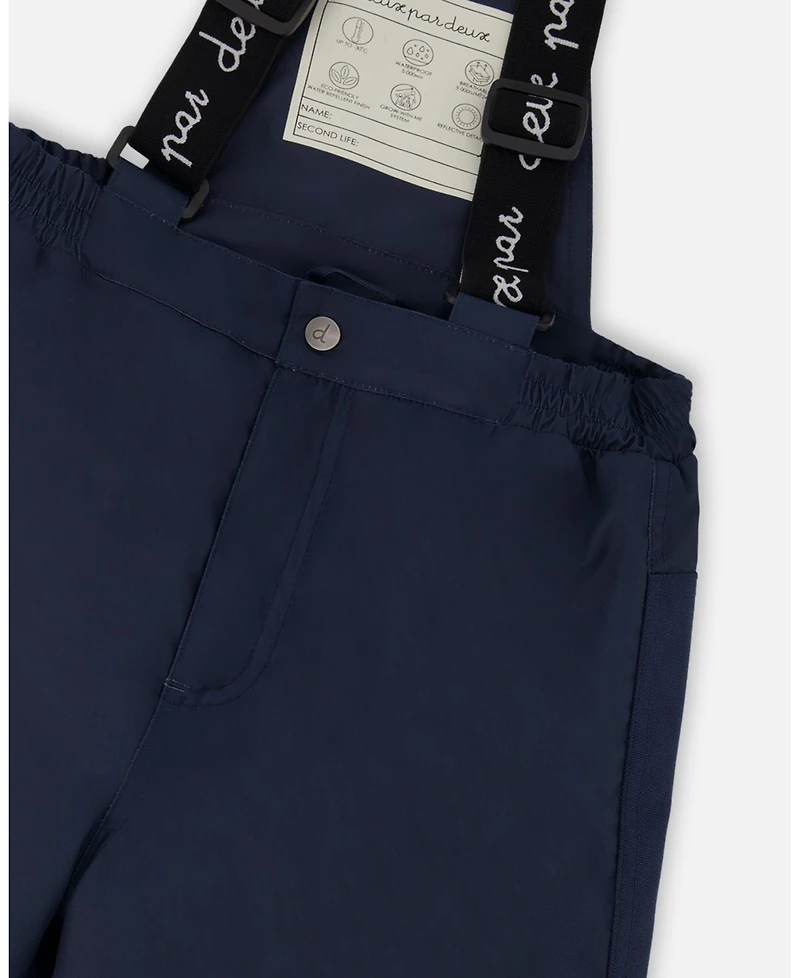 Deux par Girl Two-Piece Discover Snowsuit with Printed Jacket Navy Blue - Toddler|Child