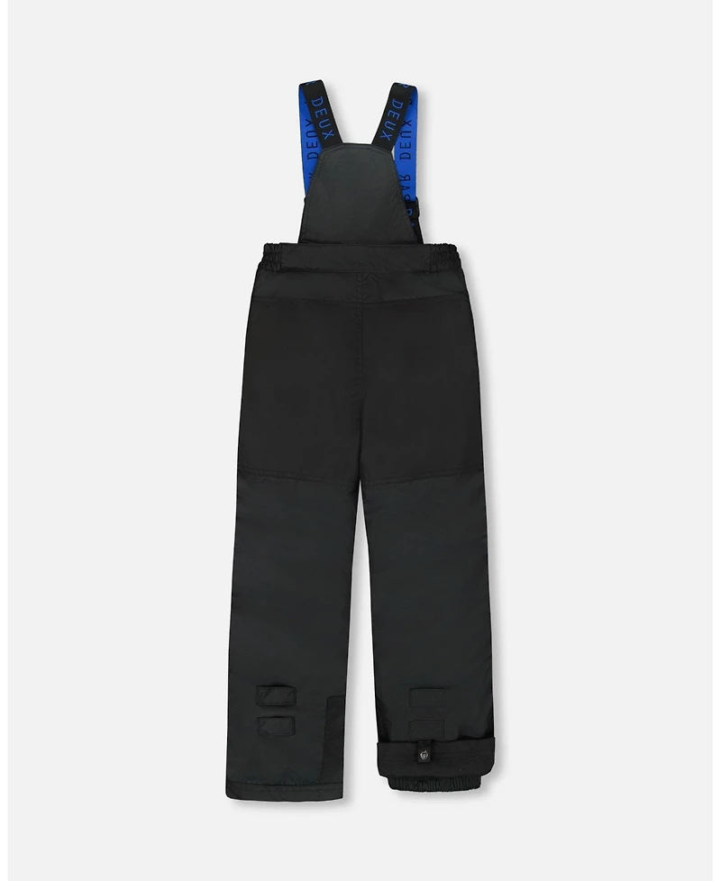 Deux par Toddler Boys Two-Piece Play Snowsuit with Contrast Jacket Black - Toddler|Child