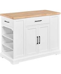 Yaheetech 36 H Wooden Kitchen Island, Modern Storage Cabinet with Drawer, Open Shelving, and Interior Shelving for Dining Room, Kitchen Dark Gray