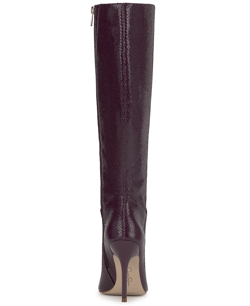 Jessica Simpson Women's Lovienn Stiletto Knee-High Wide-Calf Dress Boots