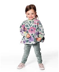 Deux par Big Girls Stretch Velour Tregging Jade Green