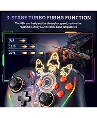 Nbcp Wireless Controller for Nintendo Switch 2, Lite/Oled, with Mouse Touch Back Buttons, Wake Function, Turbo & Programmable