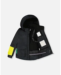 Deux par Boy Two-Piece Play Snowsuit Smiley Face