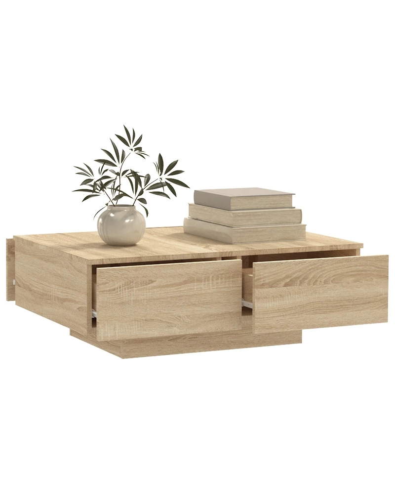 Coffee Table Sonoma Oak 35.4"x23.6"x12.2" Engineered Wood